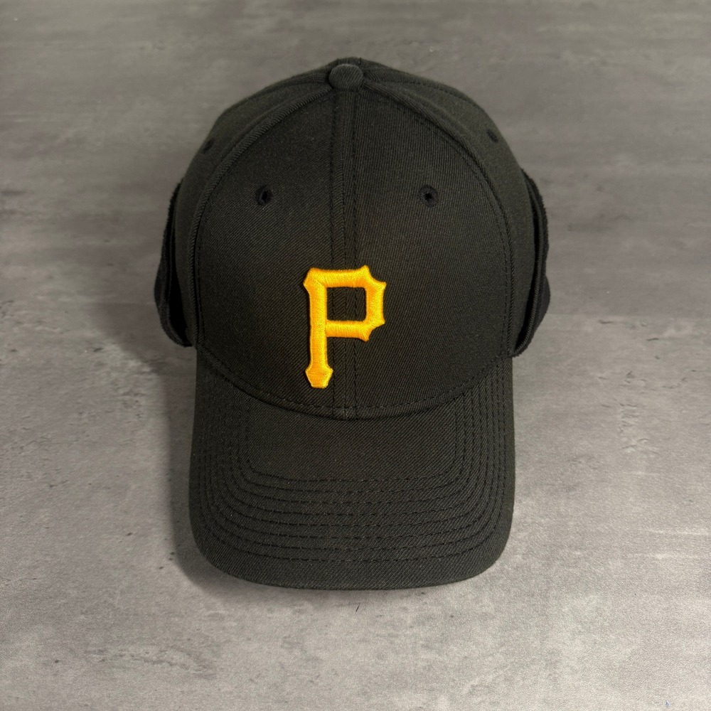 New Era‎ Pittsburgh Pirates Hat L/XL Fleece Ear Flap Winter Ski Snow MLB Cap